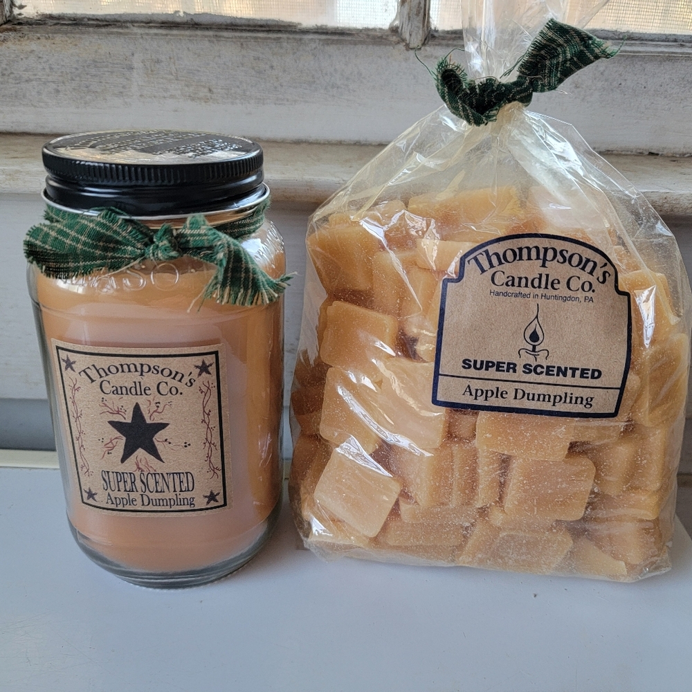 Thompson's Candle Co. Apple Dumpling 25 oz Candle & 32 oz Melts